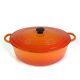 Fait De Collection Le Creuset Cocotte Ovale En Fonte émaillée 11,5 F Orange Flamme