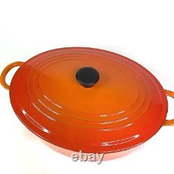 Fait de collection LE CREUSET Cocotte ovale en fonte émaillée 11,5 F Orange Flamme