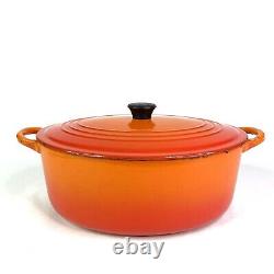 Fait de collection LE CREUSET Cocotte ovale en fonte émaillée 11,5 F Orange Flamme