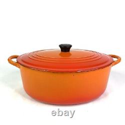 Fait de collection LE CREUSET Cocotte ovale en fonte émaillée 11,5 F Orange Flamme