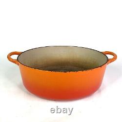 Fait de collection LE CREUSET Cocotte ovale en fonte émaillée 11,5 F Orange Flamme