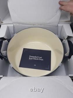 Fait en Pays-Bas Cocotte en fonte émaillée 5,5 QT Bleue Neuf Autre
