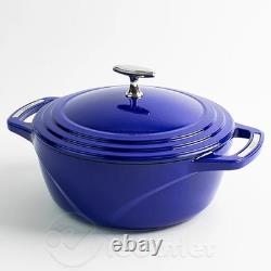 Fait en USA, Genuine LODGE Enamel en Fonte Cocotte en Fonte 7,5 Qt Smooth Sailing