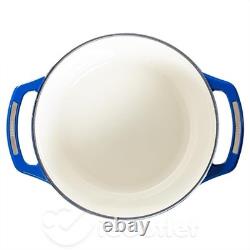 Fait en USA, Genuine LODGE Enamel en Fonte Cocotte en Fonte 7,5 Qt Smooth Sailing