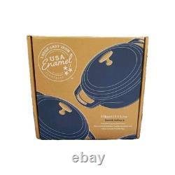 Fait en USA, véritable cocotte en fonte émaillée LODGE de 6 Qt, navigation en douceur