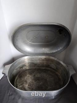 Fait en aluminium vintage Magnalite 4267 Wagner Ware rôtissoire néerlandaise 13 QT USA trivet