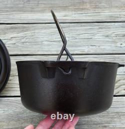 Fait en fonte Griswold #7 Tite Top Cocotte et couvercle RÉTABLI COMPLÈTEMENT