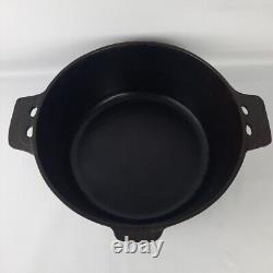 Fait en fonte vintage #8 faitout martelé avec couvercle non marqué