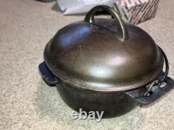 Fait en fonte vintage Griswold n° 6 faitout 2605 avec couvercle au logo Griswold en bon état