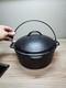 Fait En Fonte Vintage Wagner (non Marqué) Cocotte En Fonte #8 Avec Couvercle, Picots De Goutte Et Rainures