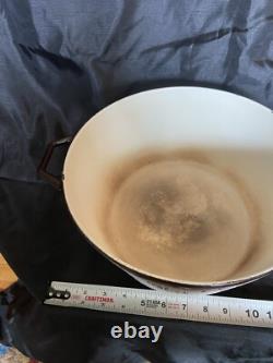 Fait en métal émaillé vintage Copco Michael Lax Danemark Mocha D4 en fonte néerlandaise avec couvercle