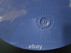 Fait main Cousance / Le Creuset France Faitout en fonte émaillée bleue #28 avec couvercle