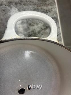 Fait main Le Creuset Cocotte 7,25 Qt #28 Blanche LIRE L32 Fait main Le Creuset Cocotte 7,25 Qt #28 Blanche LIRE L32