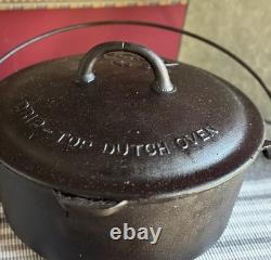 Fait main McClary No 8 Casserole Néerlandaise à Goutte 1927 10 pouces de diamètre Rénovée