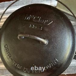 Fait main McClary No 8 Casserole Néerlandaise à Goutte 1927 10 pouces de diamètre Rénovée