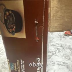 Fait main Wagner en fonte 5 Qt Cocotte 1268 avec couvercle en verre Pyrex neuve dans boîte scellée