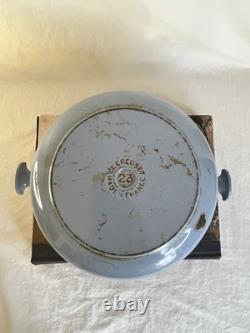 Fait main de vintage Le Creuset bleu cocotte numérotée 23 Enzo Mari La Mama