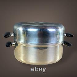 Faitout Cutco Wear Ever 835 avec couvercle plat à dôme haut Vintage MCM