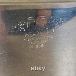 Faitout Cutco Wear Ever 835 avec couvercle plat à dôme haut Vintage MCM
