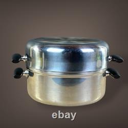 Faitout Cutco Wear Ever 835 avec couvercle plat à dôme haut Vintage MCM