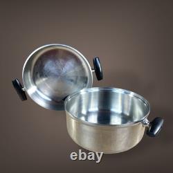 Faitout Cutco Wear Ever 835 avec couvercle plat à dôme haut Vintage MCM