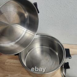 Faitout Rôtisseur Vintage Saladmaster T304S 6 Qt. avec Couvercle Dôme 3 pièces