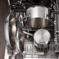 Faitout Tri-Ply de 5 Quarts Polyvalent Prêt pour Induction, Acier Inoxydable de Luxe