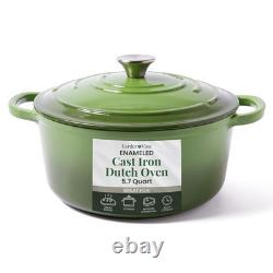 Faitout en Fonte Émaillée de 5,7 qt avec Couvercle