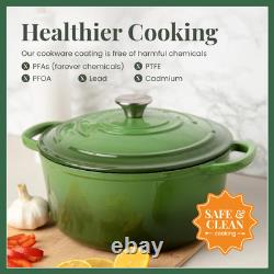 Faitout en Fonte Émaillée de 5,7 qt avec Couvercle