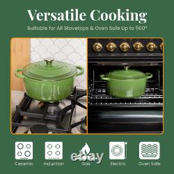 Faitout en Fonte Émaillée de 5,7 qt avec Couvercle