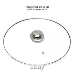 Faitout en acier inoxydable de 5 quarts avec couvercle en verre Faitout en acier inoxydable de 5 quarts avec couvercle en verre