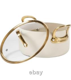 Faitout en aluminium céramique antiadhésif robuste de 6 quart avec couvercle Bloomhouse