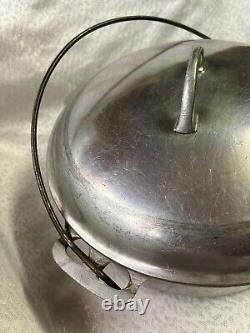 Faitout en aluminium coulé Griswold #9 A466 + Couvercle A466C Assis à plat! 1920