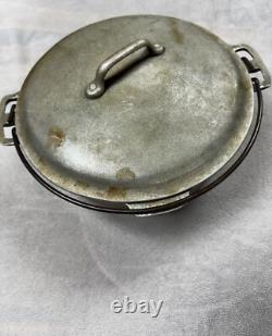 Faitout en aluminium coulé Vintage Griswold avec logo en biais #8 465 breveté le 10 février 1920