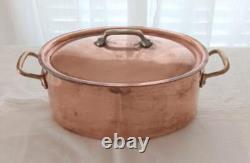 Faitout en cuivre vintage William Sonoma France avec couvercle 12