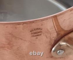 Faitout en cuivre vintage William Sonoma France avec couvercle 12