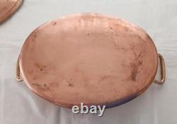 Faitout en cuivre vintage William Sonoma France avec couvercle 12
