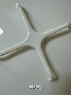 Faitout en émail blanc XL Vintage Dansk Kobenstyle 8 qt avec couvercle