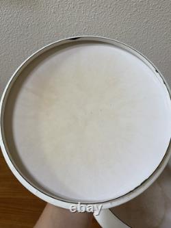 Faitout en émail blanc XL Vintage Dansk Kobenstyle 8 qt avec couvercle