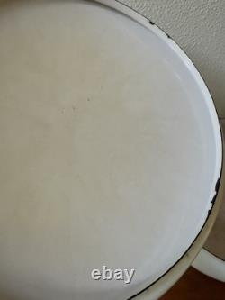 Faitout en émail blanc XL Vintage Dansk Kobenstyle 8 qt avec couvercle