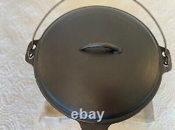 Faitout en fonte Cajun Classic Mamou LA 16 QT restauré et assaisonné ÉNORME