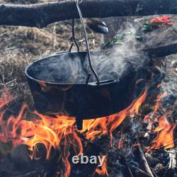 Faitout en fonte Petromax pour feu de camp ou cuisine à domicile, pré-assaisonné, 3 pieds