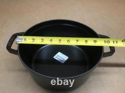 Faitout en fonte STAUB 4 qt rond faitout noir mat