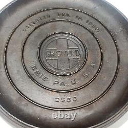 Faitout en fonte Tite-Top Griswold # 9 antique avec couvercle et trivet