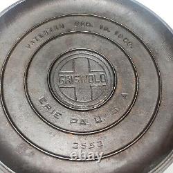 Faitout en fonte Tite-Top Griswold # 9 antique avec couvercle et trivet