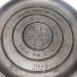 Faitout en fonte Tite-Top Griswold # 9 antique avec couvercle et trivet