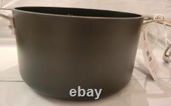 Faitout en fonte anodisée dure antiadhésive Viking de 6 quarts avec couvercle en verre NWOB