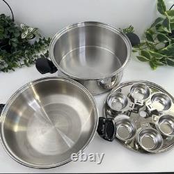 Faitout en fonte avec couvercle en dôme, cuiseur à œufs, acier inoxydable T-304, 7Qt