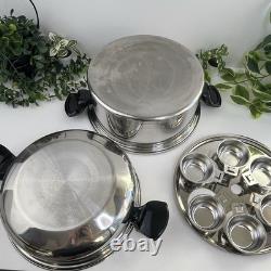 Faitout en fonte avec couvercle en dôme, cuiseur à œufs, acier inoxydable T-304, 7Qt