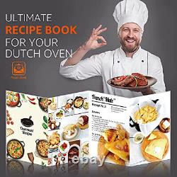 Faitout en fonte avec couvercle poêle à double usage pour four, induction, électrique, grill